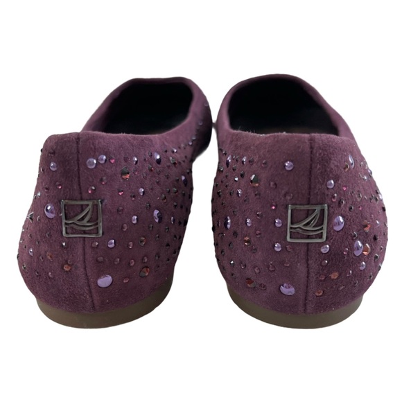 Sperry Suede Rhinestone Embellished Flat Shoes - Picture 4 of 13